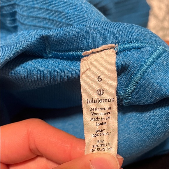 Lululemon Blue Ribbed Women's Tank Top - Picture 3 of 4